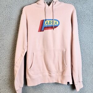 Parra Hoodie Adult Size Small pink Pullover Kangaroo Pocket Logo Graphic